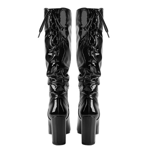 "Sissy Fernanda" Chunky Heels Boots for Guys