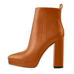 Load image into Gallery viewer, Pointed Toe Chunky Heel Ankle Boots
