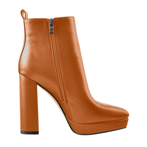 Pointed Toe Chunky Heel Ankle Boots