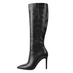 Load image into Gallery viewer, Pointed Toe Stiletto Zip Knee High Boots
