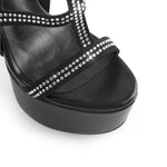 Load image into Gallery viewer, Platform Rhinestone Ankle Strap High Heel Sandals
