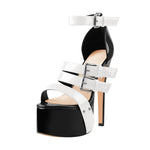 Load image into Gallery viewer, Platform Stiletto High Heels Buckle Sandals
