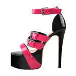 Load image into Gallery viewer, Platform Stiletto High Heels Buckle Sandals
