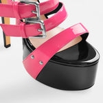 Load image into Gallery viewer, Platform Stiletto High Heels Buckle Sandals
