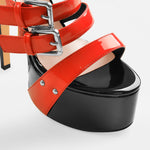 Load image into Gallery viewer, Platform Stiletto High Heels Buckle Sandals
