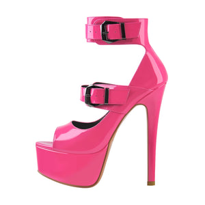 Peep Toe Platform Sandals High Heel Stilettos