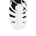 Load image into Gallery viewer, White Platform Chunky High Heel Hollow Out Strappy Sandals
