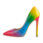 Load image into Gallery viewer, Rainbow Pointed Toe Stilettos Pumps
