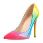 Load image into Gallery viewer, Rainbow Pointed Toe Stilettos Pumps
