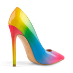 Load image into Gallery viewer, Rainbow Pointed Toe Stilettos Pumps
