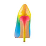 Load image into Gallery viewer, Rainbow Pointed Toe Stilettos Pumps
