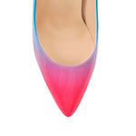 Load image into Gallery viewer, Rainbow Pointed Toe Stilettos Pumps
