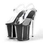 Load image into Gallery viewer, Clear Platform High Heel Ankle Strap Sandals
