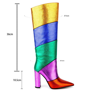 Colorful  Knee High Boots