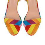 Load image into Gallery viewer, Rainbow Buckle Strap Chunky Heel Sandals
