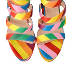 Load image into Gallery viewer, Platform Chunky Heel Rainbow Straps Sandals
