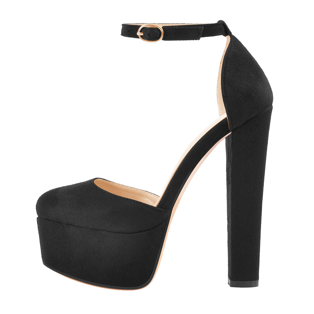 Platform Chunky High Heel Ankle Straps Pumps