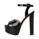 Load image into Gallery viewer, &quot;Sissy Evangeline&quot; Platform Chunky Heel Ankle Strap Sandals
