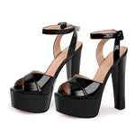 Load image into Gallery viewer, &quot;Sissy Evangeline&quot; Platform Chunky Heel Ankle Strap Sandals
