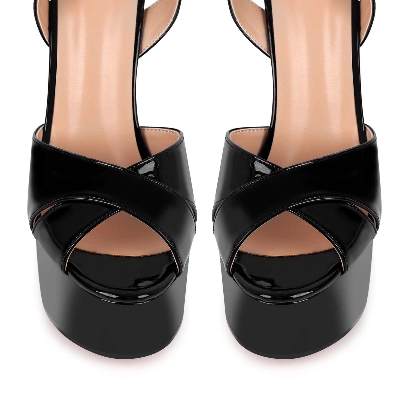 "Sissy Evangeline" Platform Chunky Heel Ankle Strap Sandals