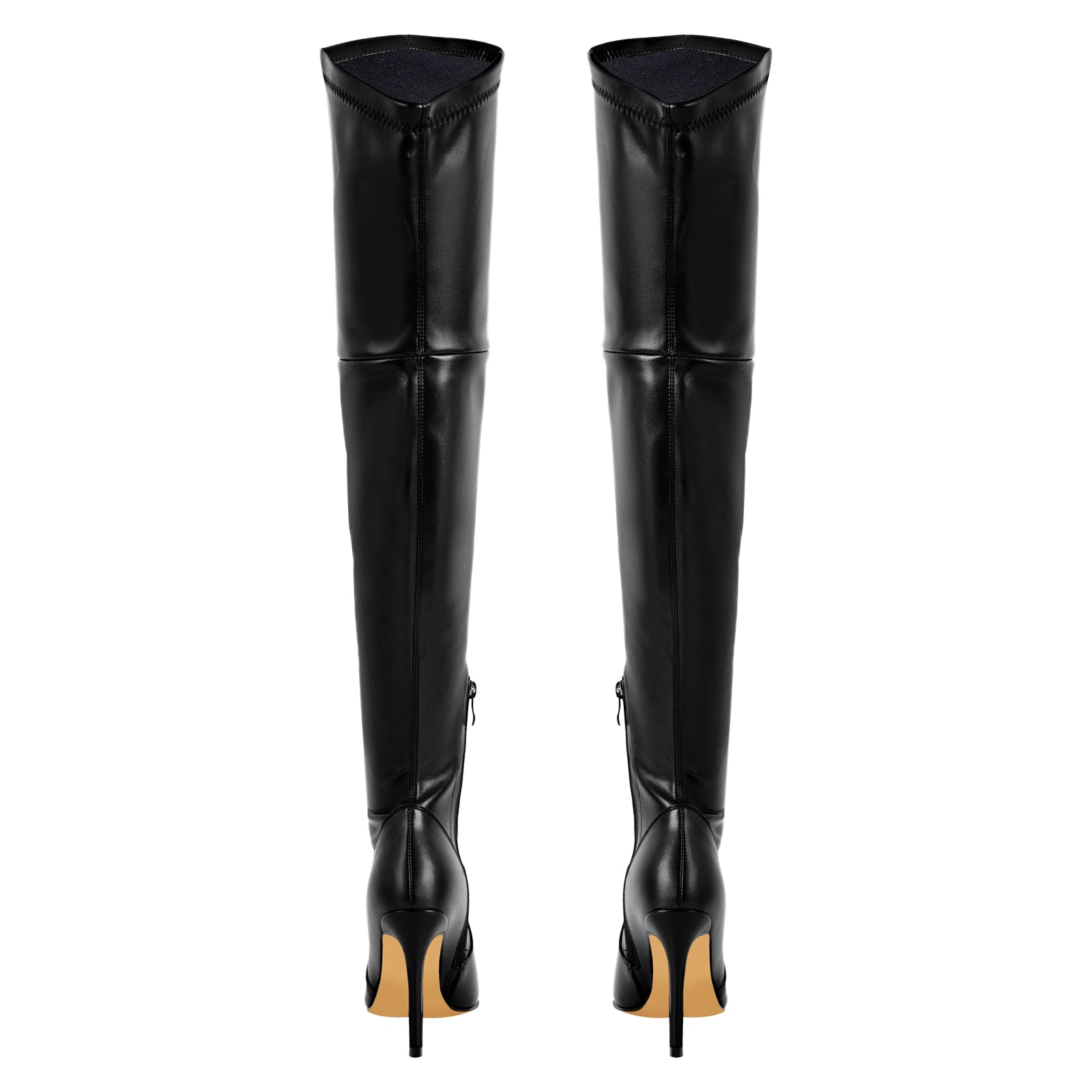 Pointed Toe Over The Knee Stiletto Stretch Boots