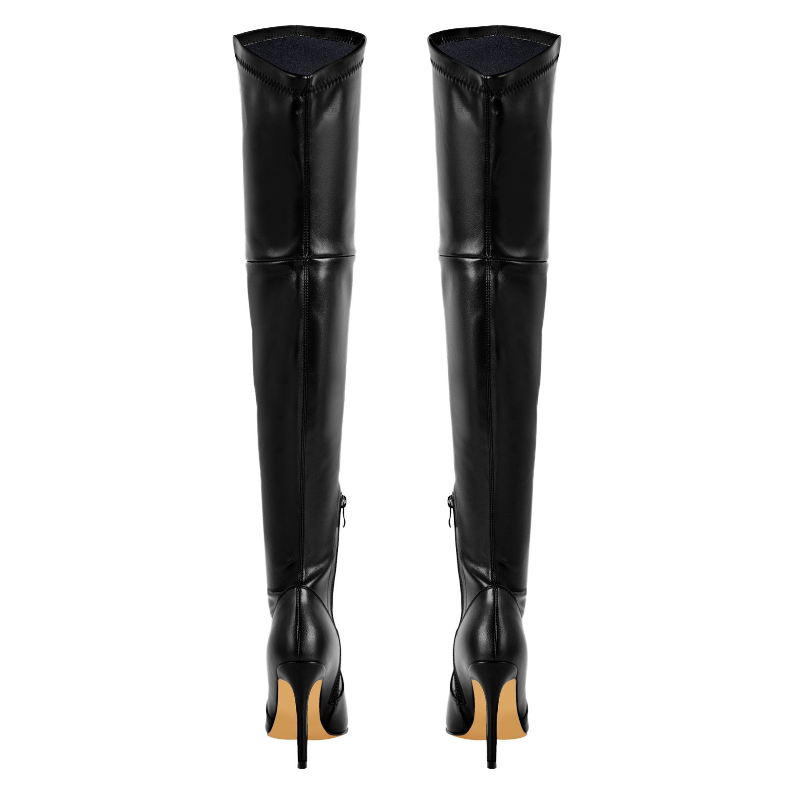 Pointed Toe Over The Knee Stiletto Stretch Boots