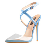 Load image into Gallery viewer, Pointed Toe Slingback High Heels Cross Strap Pumps
