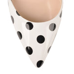 Load image into Gallery viewer, Polka Dot Transparent Ankle Straps Stiletto Pumps
