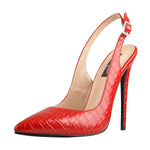 Load image into Gallery viewer, Red Pointed Toe High Heel Sandals Pumps
