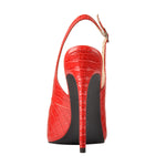 Load image into Gallery viewer, Red Pointed Toe High Heel Sandals Pumps
