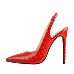 Load image into Gallery viewer, Red Pointed Toe High Heel Sandals Pumps
