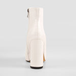 Load image into Gallery viewer, White Stone Pointed Toe Ankle Zipper Boots
