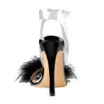 Load image into Gallery viewer, &quot;Sissy Camryn&quot; Feather Stilettos Sandals
