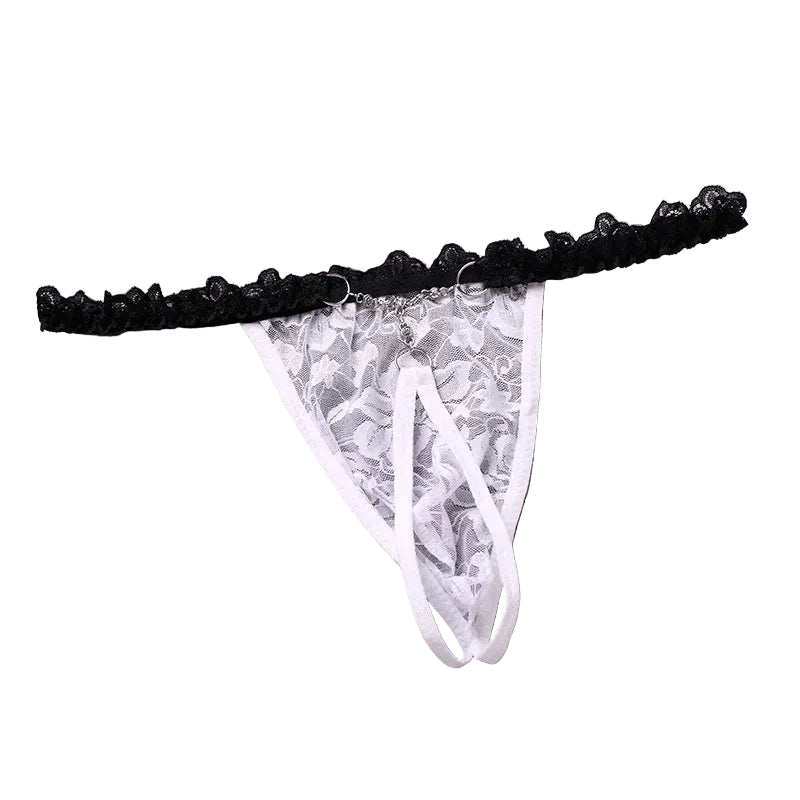 "Sissy Colbie" Floral Lace G-String Thong — Sheer Sissy Lingerie for Men