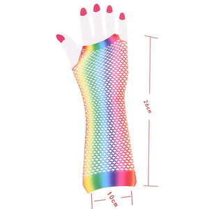 Rainbow LGBT Mesh Net  Mittens