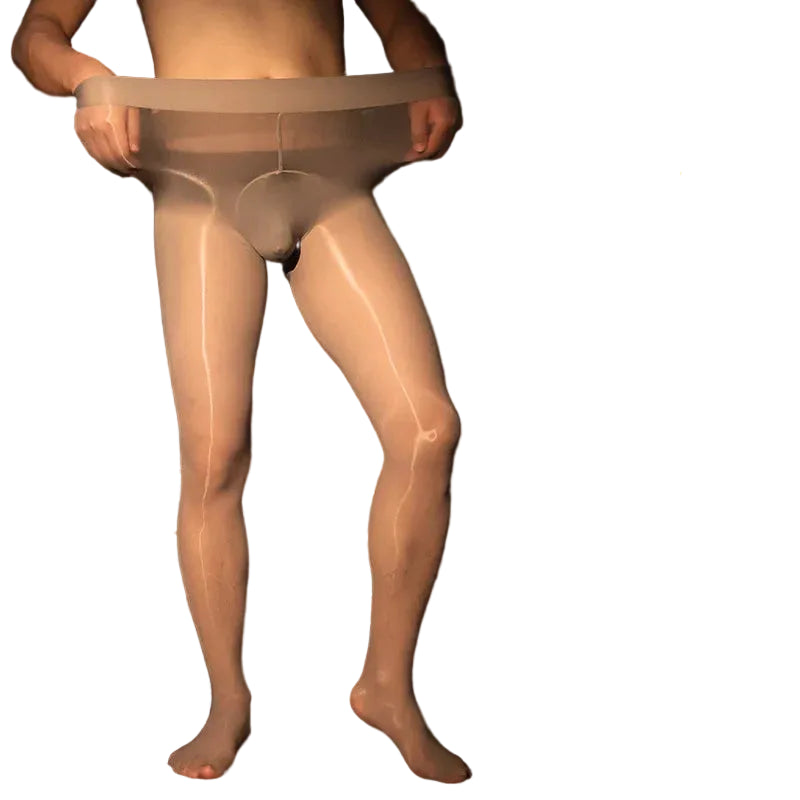 Men's Sheer Pantyhose | Ultra-Thin High-Waist Tights for Crossdressers & Femboys