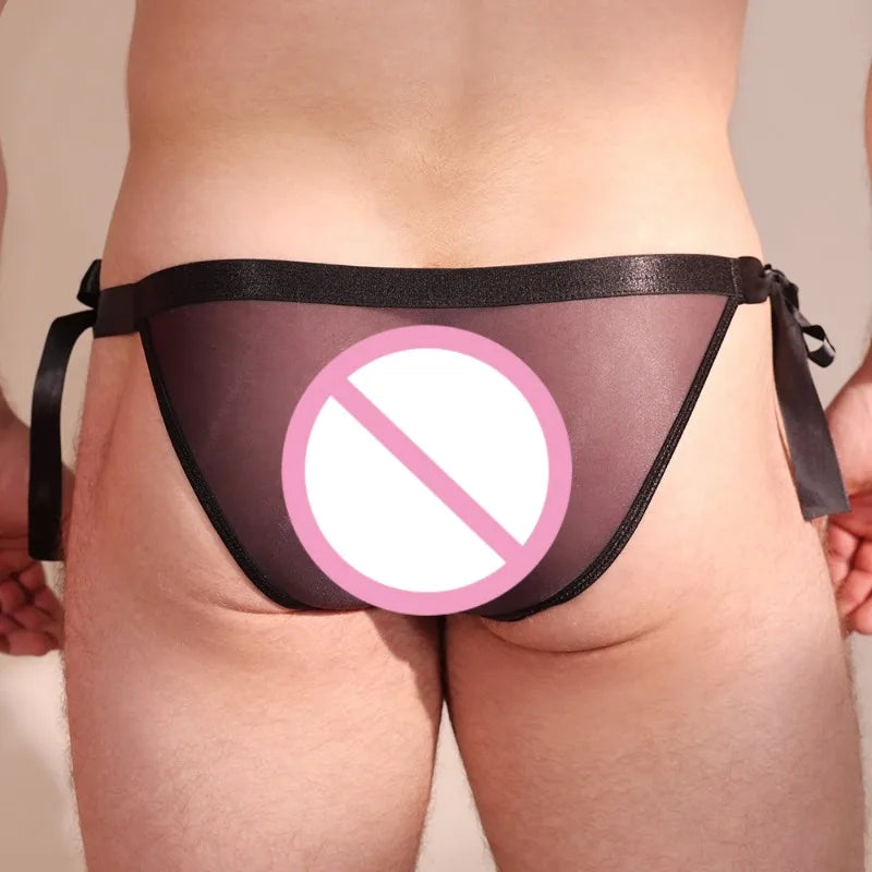 Lace See-Through Sissy Pouch Panties – Femboy & Crossdresser Briefs