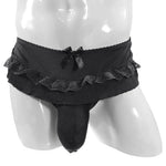 Load image into Gallery viewer, "Sissy Alara" Ruffle Skirted Thong Panties | Sissy Bowknot G-String Underwear

