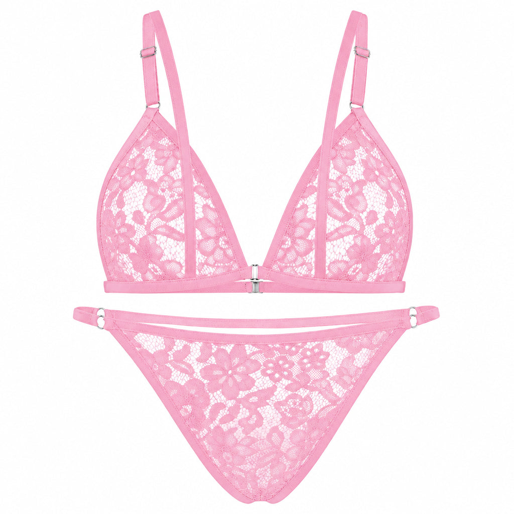Sheer Lace Bra & Panty Set for Crossdressers