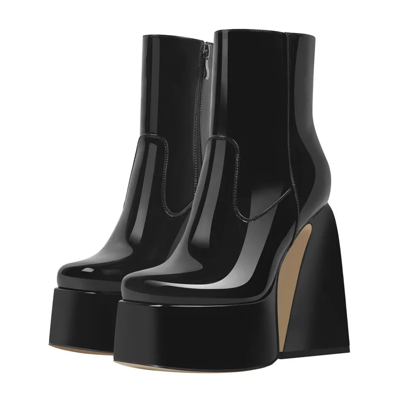 "Sissy Autumn" Square Toe Ankle Boots