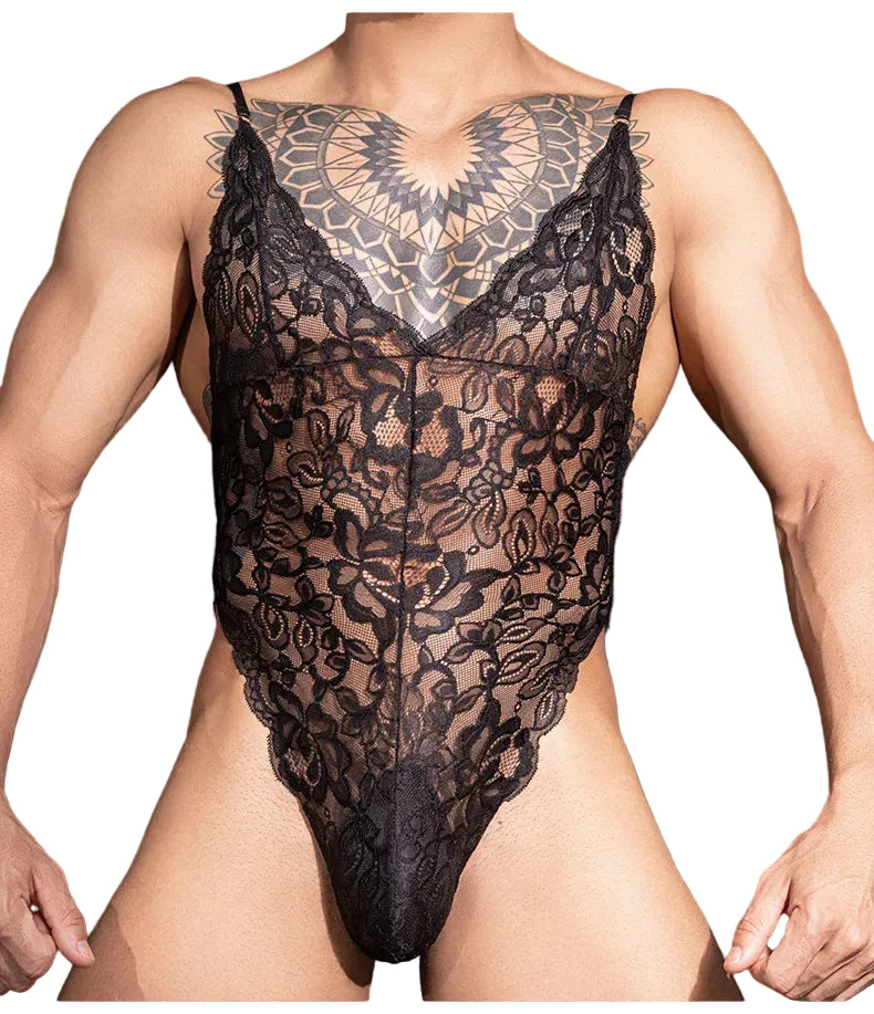 "Sissy Erin" Floral Lace Bodysuit
