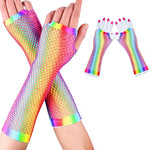 Load image into Gallery viewer, Rainbow LGBT Mesh Net  Mittens
