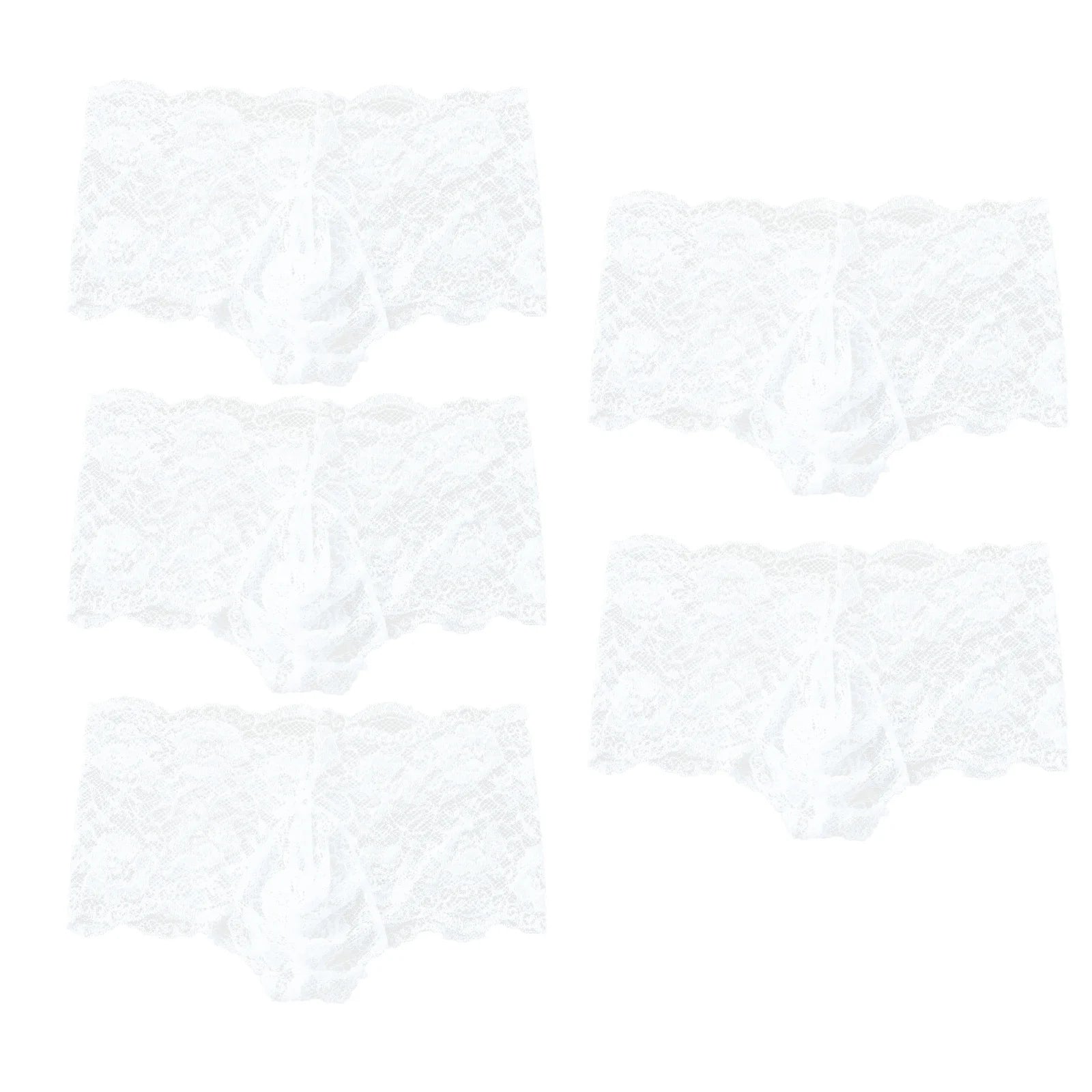 "Sissy Anya" 5pcs Kit Sexy Men Lace Boxers
