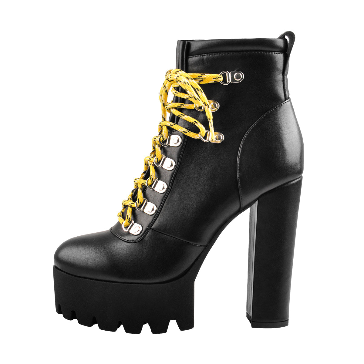 "Sissy Hattie" Feminine Yellow Lace Ankle Boots for Men