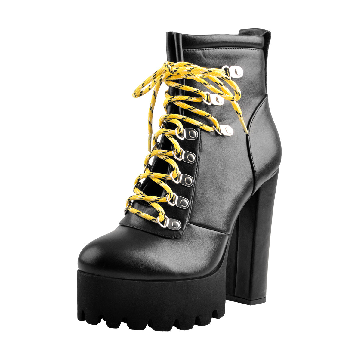 "Sissy Hattie" Feminine Yellow Lace Ankle Boots for Men