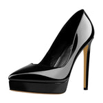 Load image into Gallery viewer, Low Platform Pointed Toe Stiletto Heels Pumps
