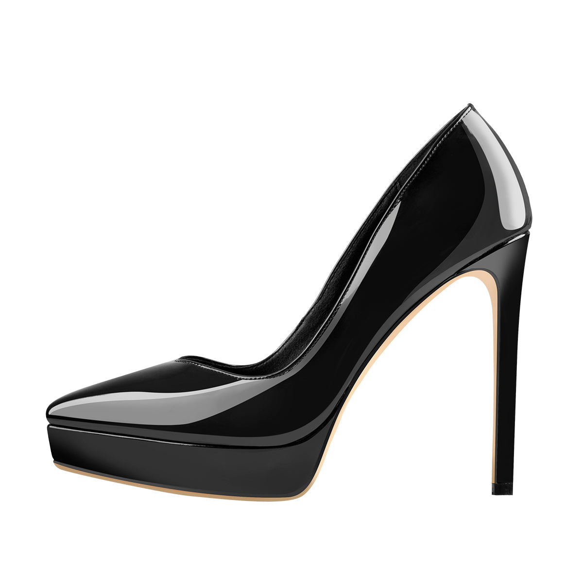 Low Platform Pointed Toe Stiletto Heels Pumps