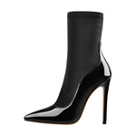 Load image into Gallery viewer, Pointed Toe Minimalistic Stretch Stiletto Ankle Boots
