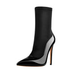 Load image into Gallery viewer, Pointed Toe Minimalistic Stretch Stiletto Ankle Boots
