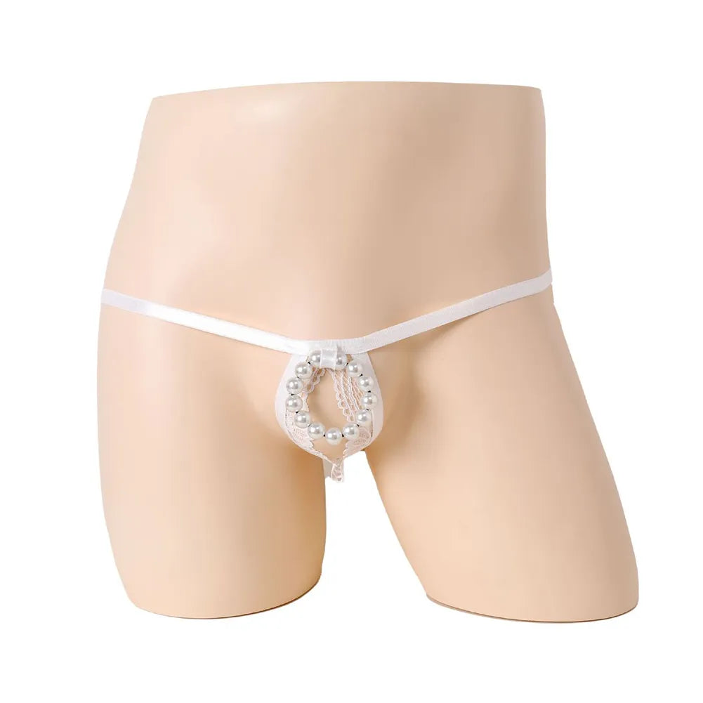 "Sissy Adalee" O-ring Pearl Underwear